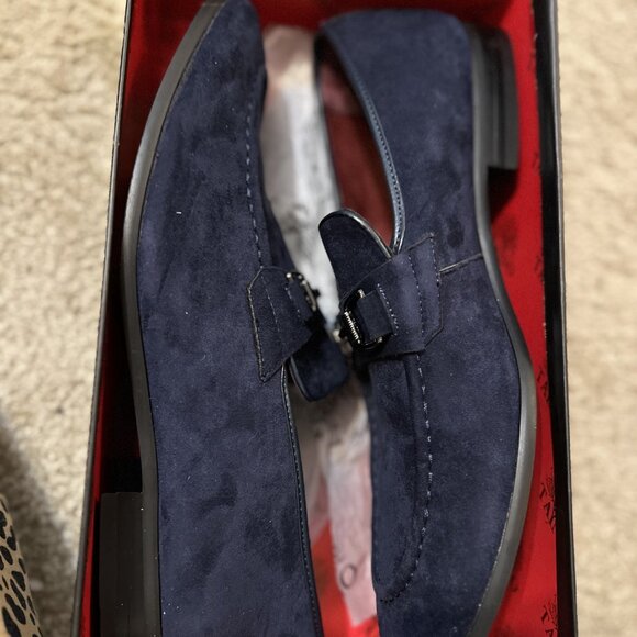 MEN MODERN CASUAL SLIP ON LOAFER. THE DRIVE NAVY - Picture 7 of 7